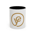 Gold Monogram Accent Coffee Mug — Elegant 've' Logo Ceramic Mug (11/15oz)