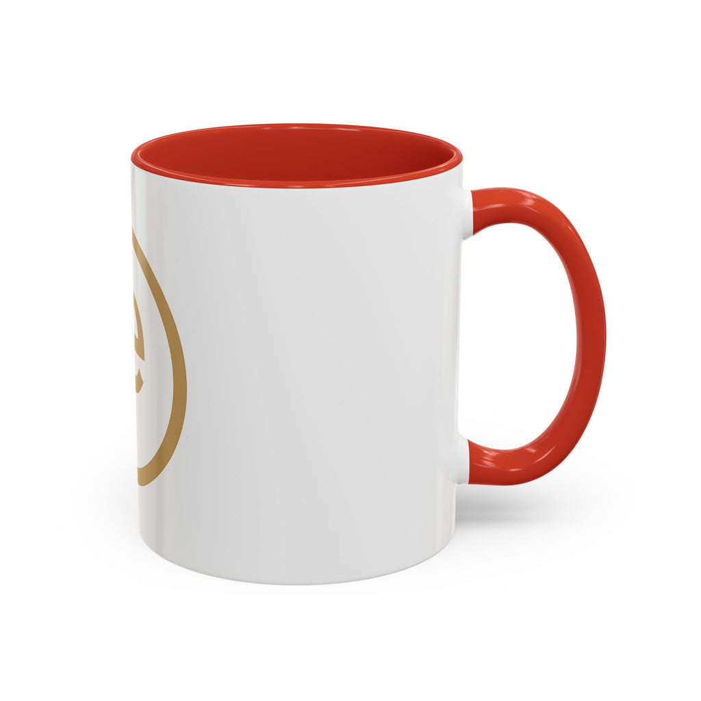 Gold Monogram Accent Coffee Mug — Elegant 've' Logo Ceramic Mug (11/15oz)