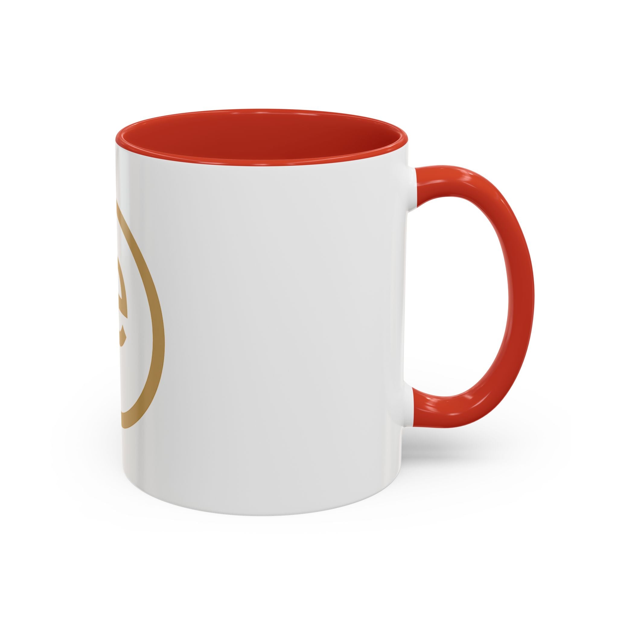 Gold Monogram Accent Coffee Mug — Elegant 've' Logo Ceramic Mug (11/15oz)
