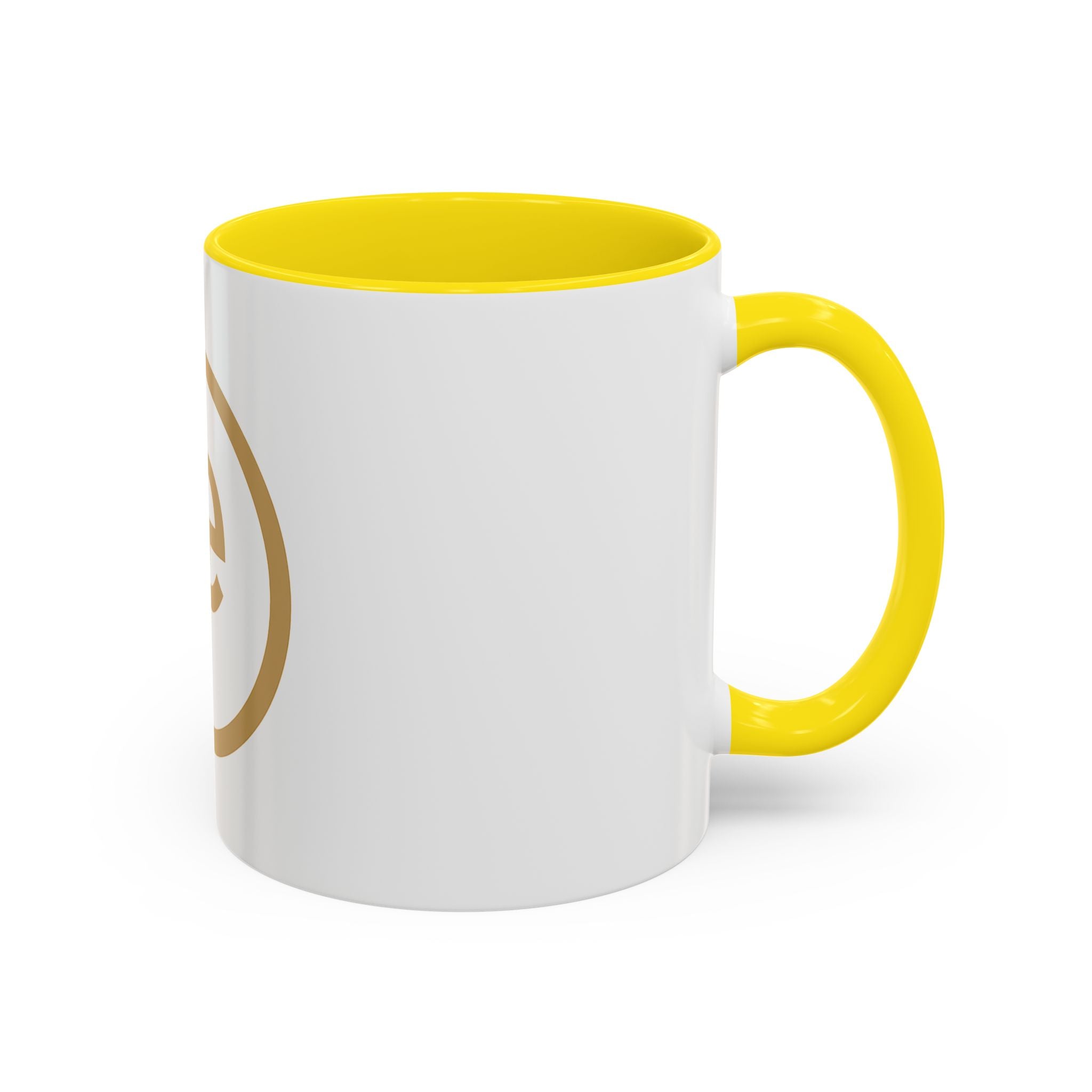 Gold Monogram Accent Coffee Mug — Elegant 've' Logo Ceramic Mug (11/15oz)