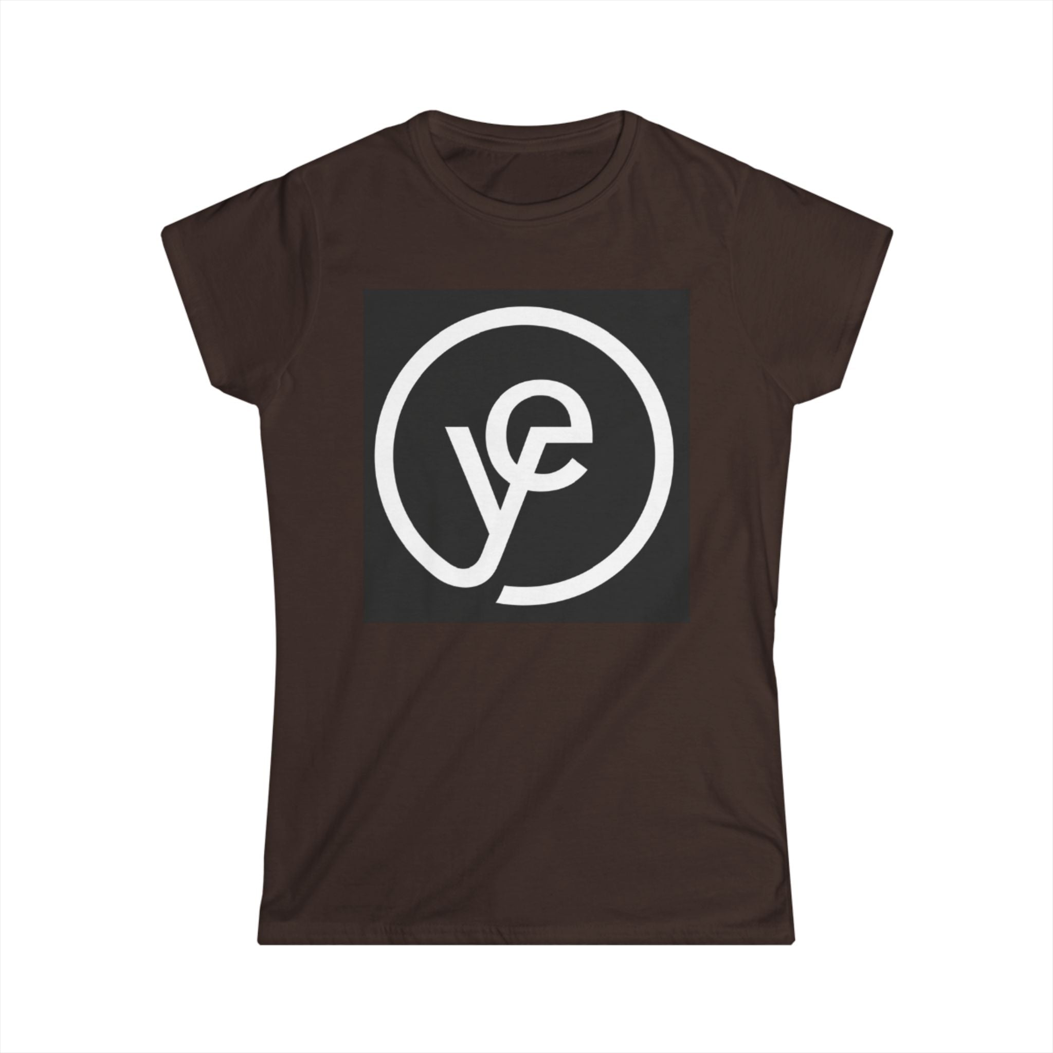 Women's Tee — Minimal Circle Monogram "ve" Logo