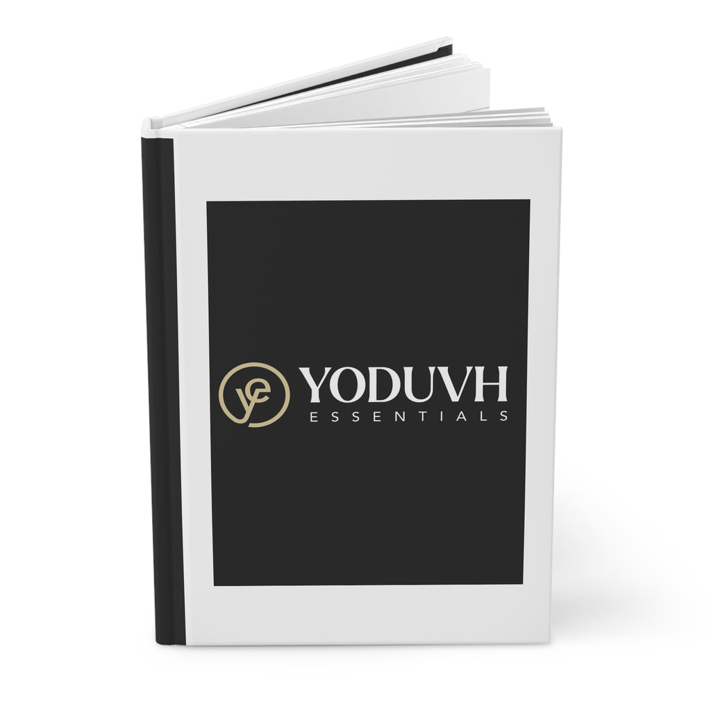 Hardcover Journal — YODUVH Essentials Logo Notebook (Matte Black)