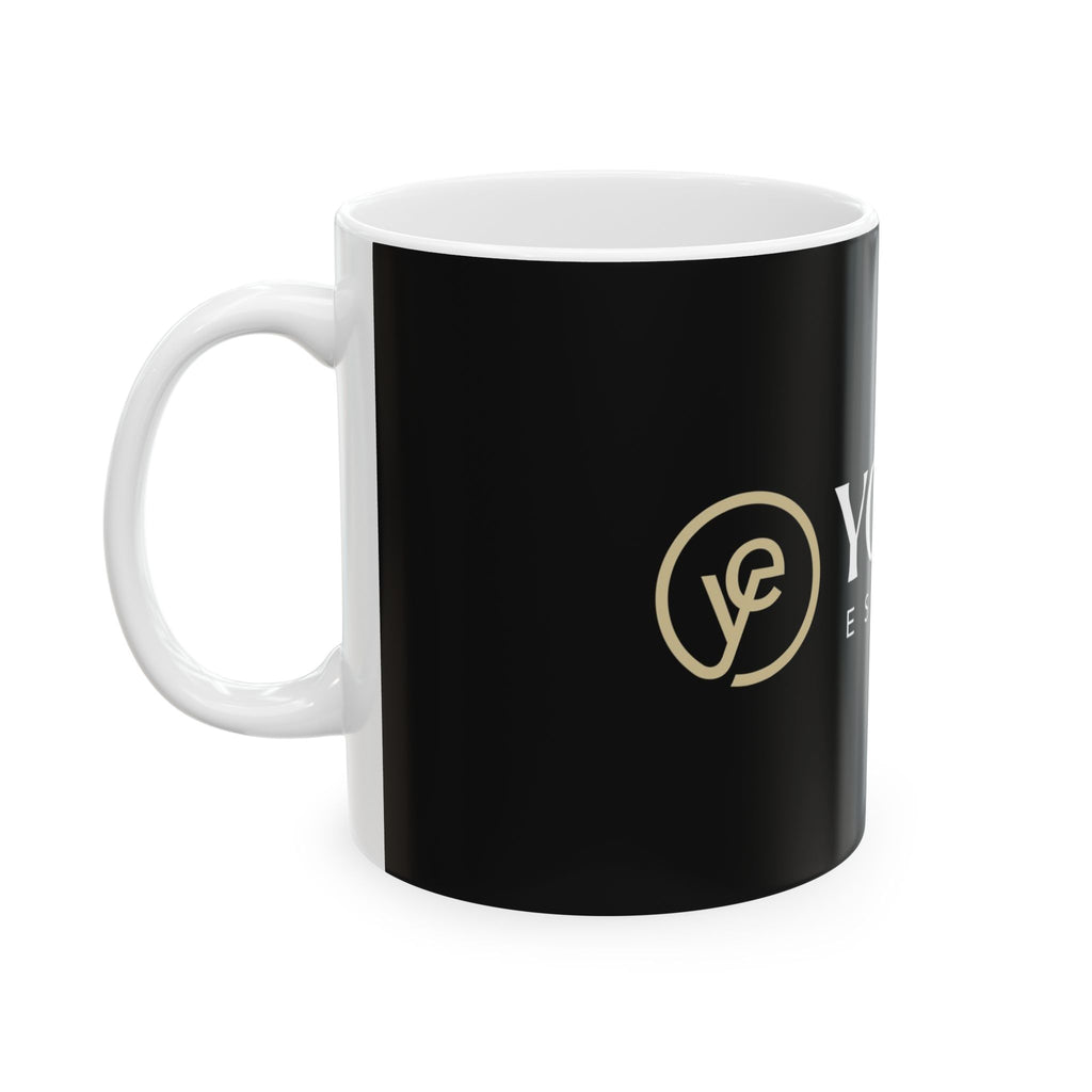 Yoduvh Essentials Black Logo Ceramic Mug (11oz & 15oz)