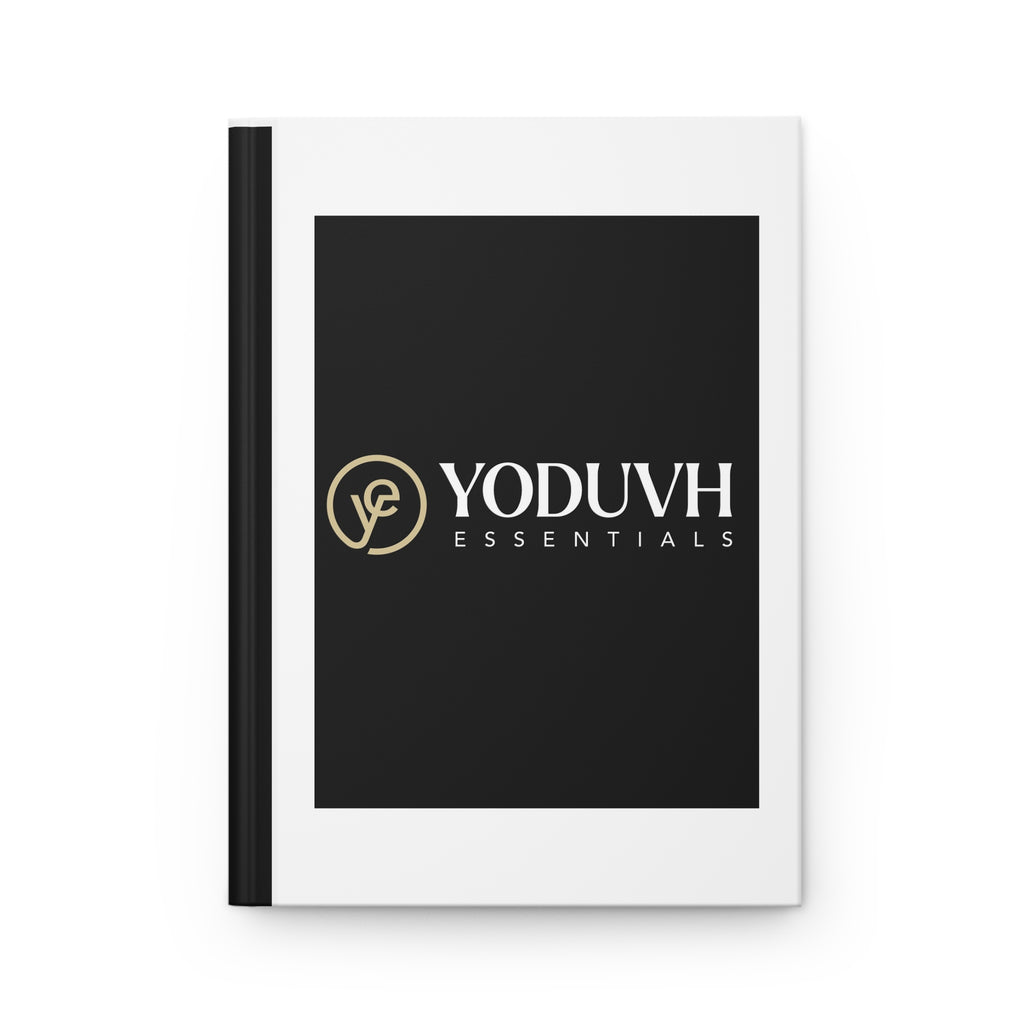 Hardcover Journal — YODUVH Essentials Logo Notebook (Matte Black)