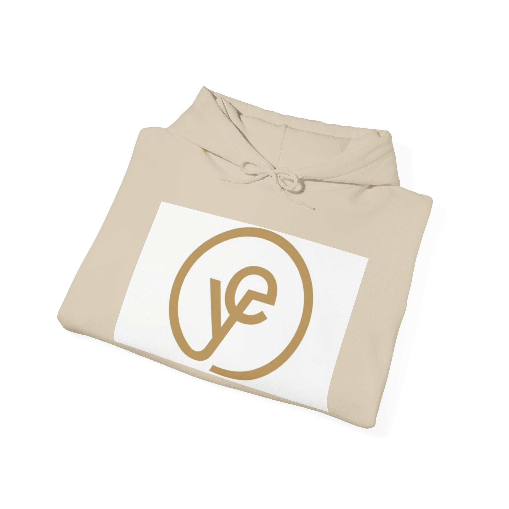 Yoduvh Essentials Logo Hoodie — Minimal Gold Emblem Pullover