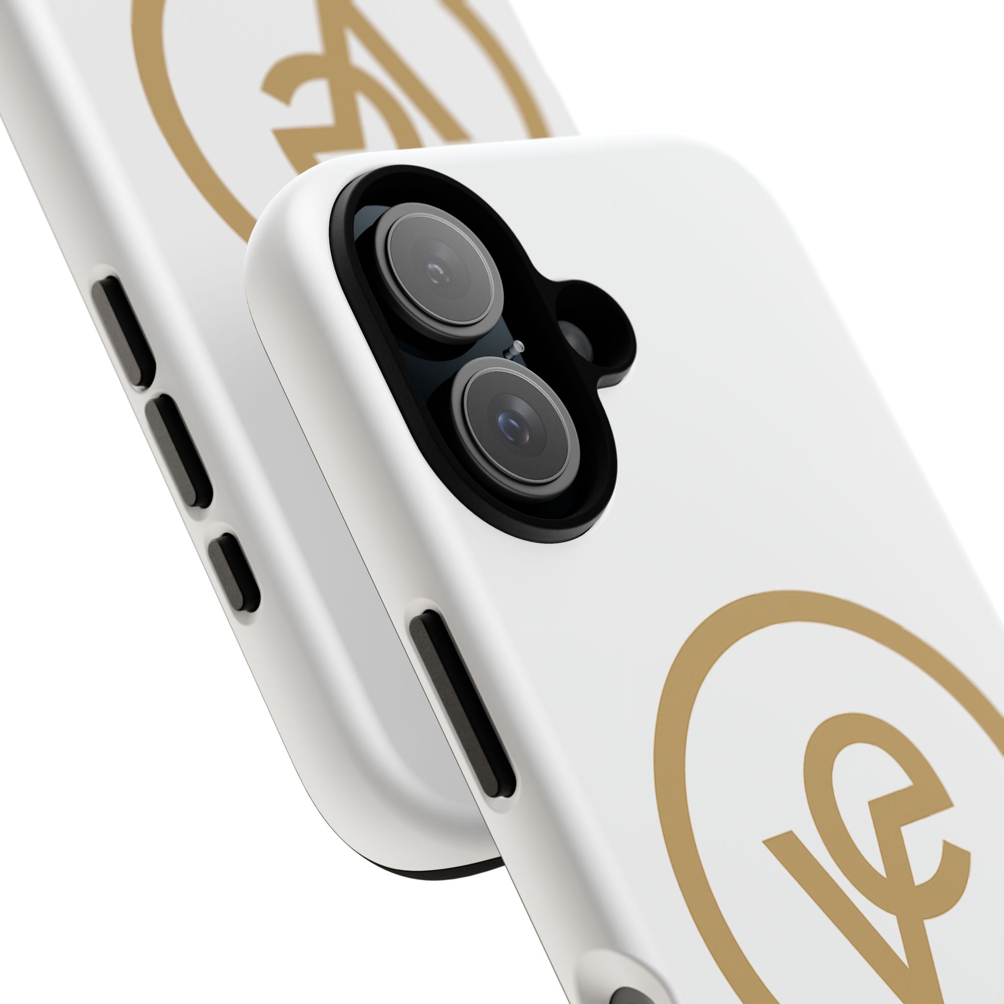 Gold Monogram Tough Phone Case — Sleek Protective iPhone Cover