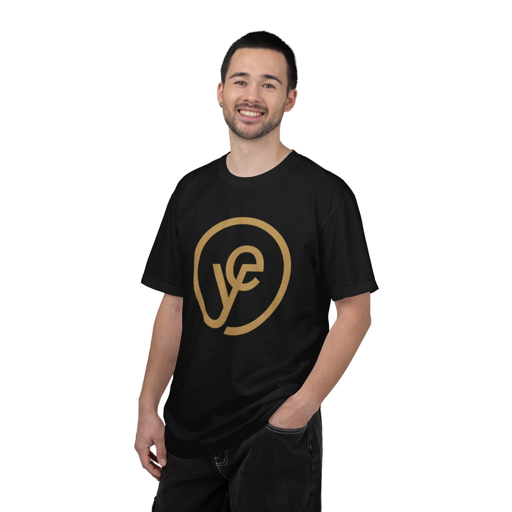 Logo T-Shirt — Minimal Gold 'yf' Circle Tee