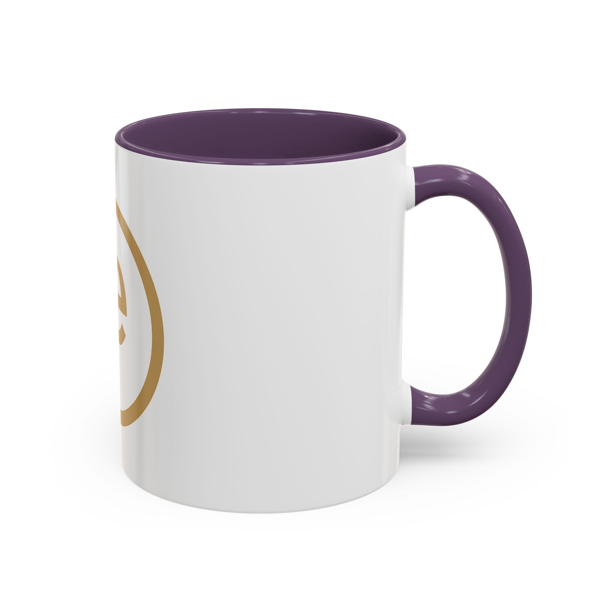 Gold Monogram Accent Coffee Mug — Elegant 've' Logo Ceramic Mug (11/15oz)
