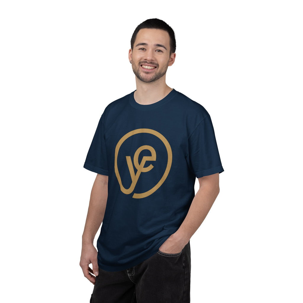 Logo T-Shirt — Minimal Gold 'yf' Circle Tee