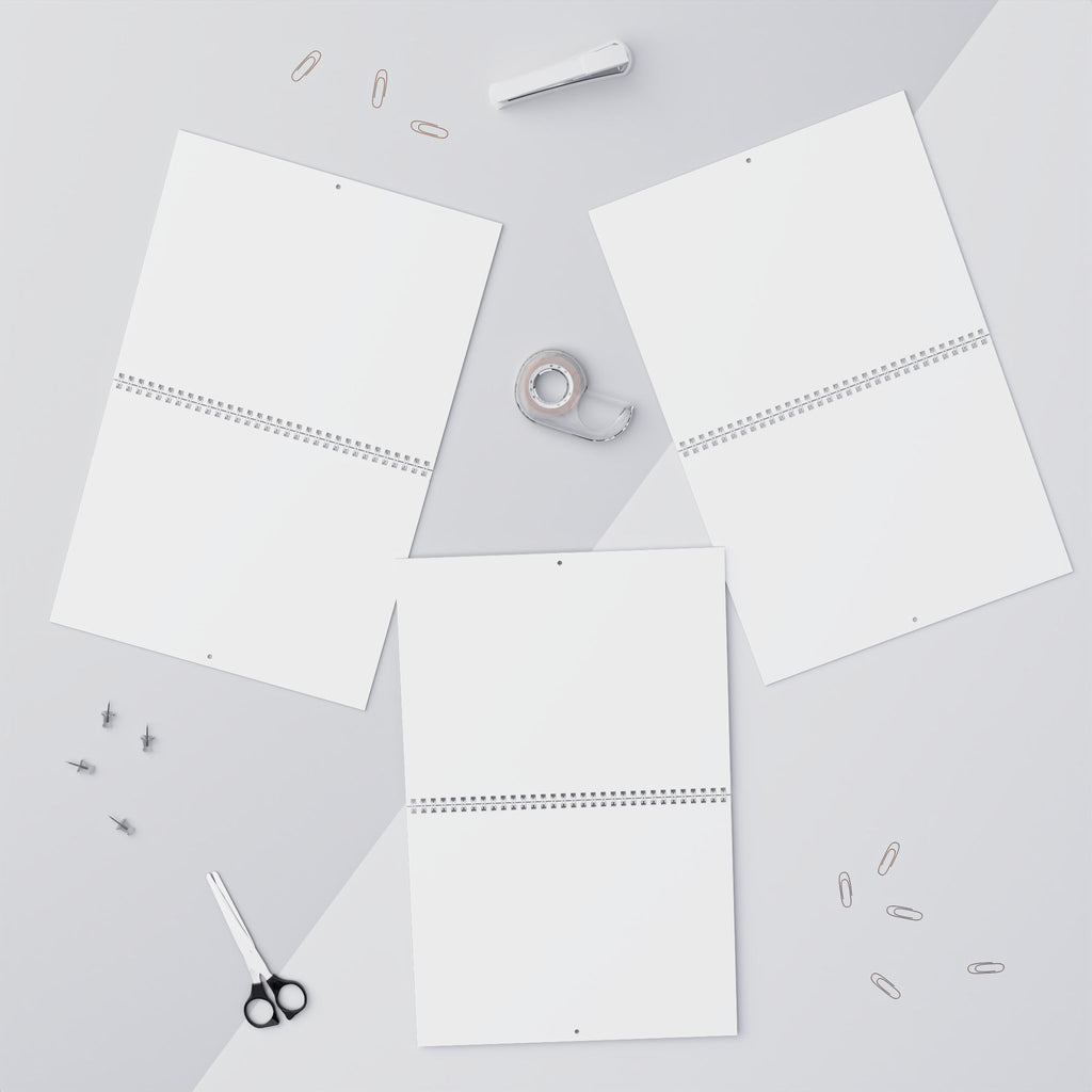 Blank Wall Calendar — Minimalist Monthly Planner (Customizable, 12-Month)