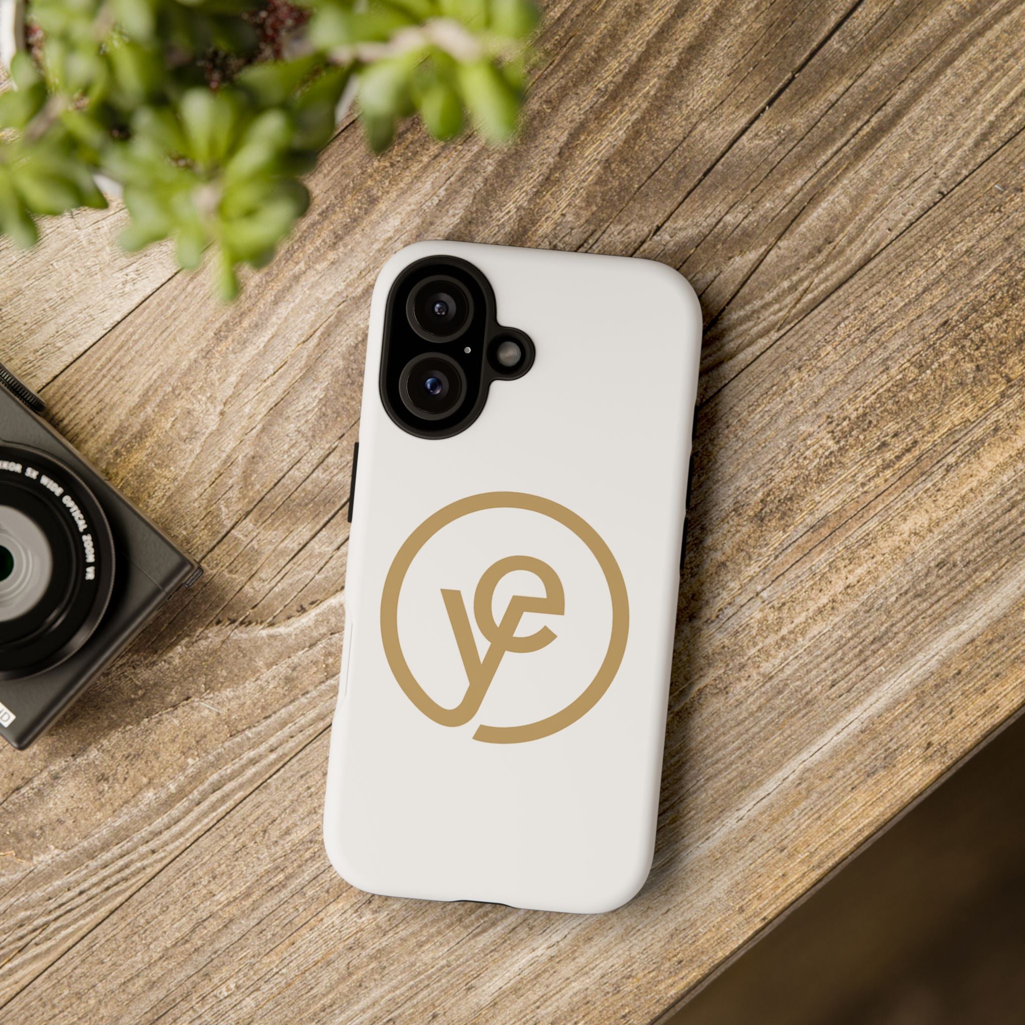 Gold Monogram Tough Phone Case — Sleek Protective iPhone Cover