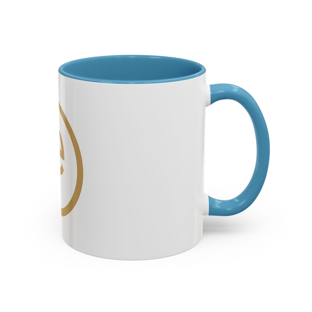Gold Monogram Accent Coffee Mug — Elegant 've' Logo Ceramic Mug (11/15oz)