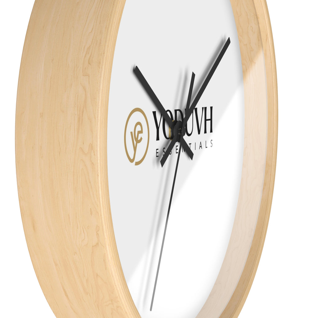 Minimalist Gold Monogram Wall Clock — Modern Circle Initial Design