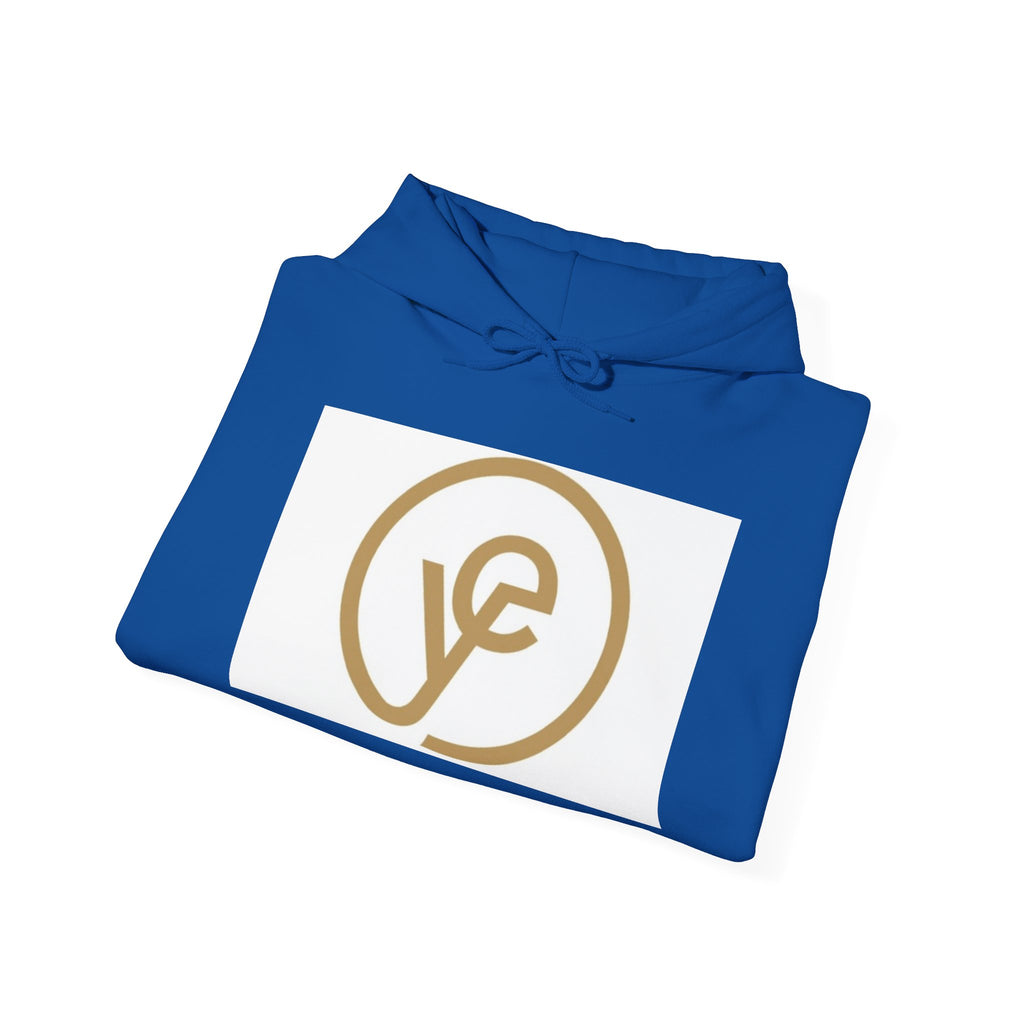 Yoduvh Essentials Logo Hoodie — Minimal Gold Emblem Pullover