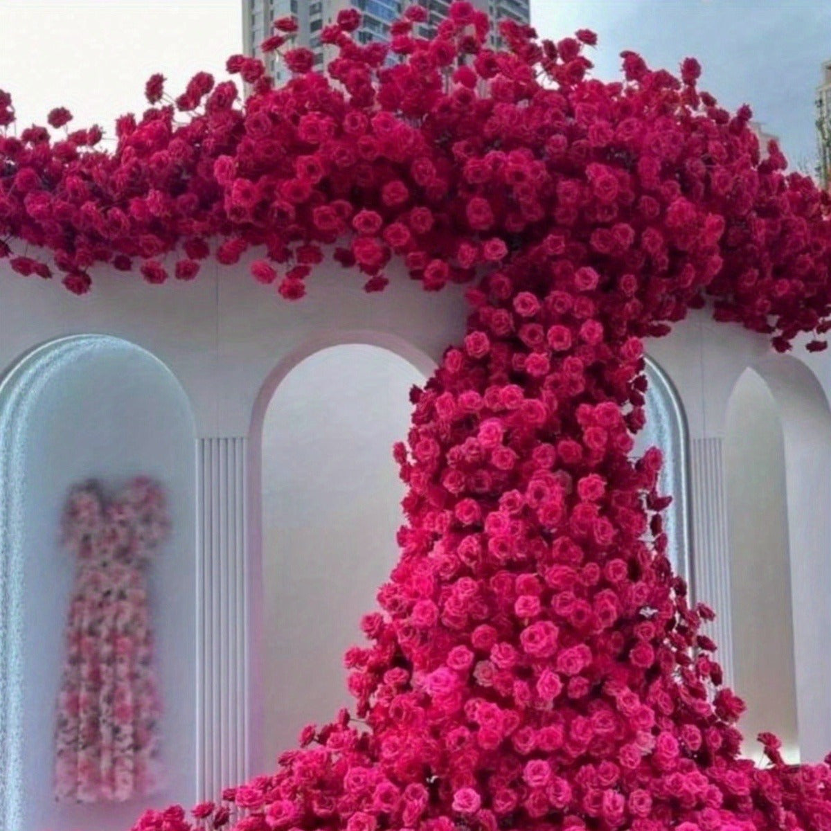 10 Pcs Artificial Rose Flower Realistic 25.59in Silk Roses with Stem Bouquet of Flowers Plastic Flowers Real Looking