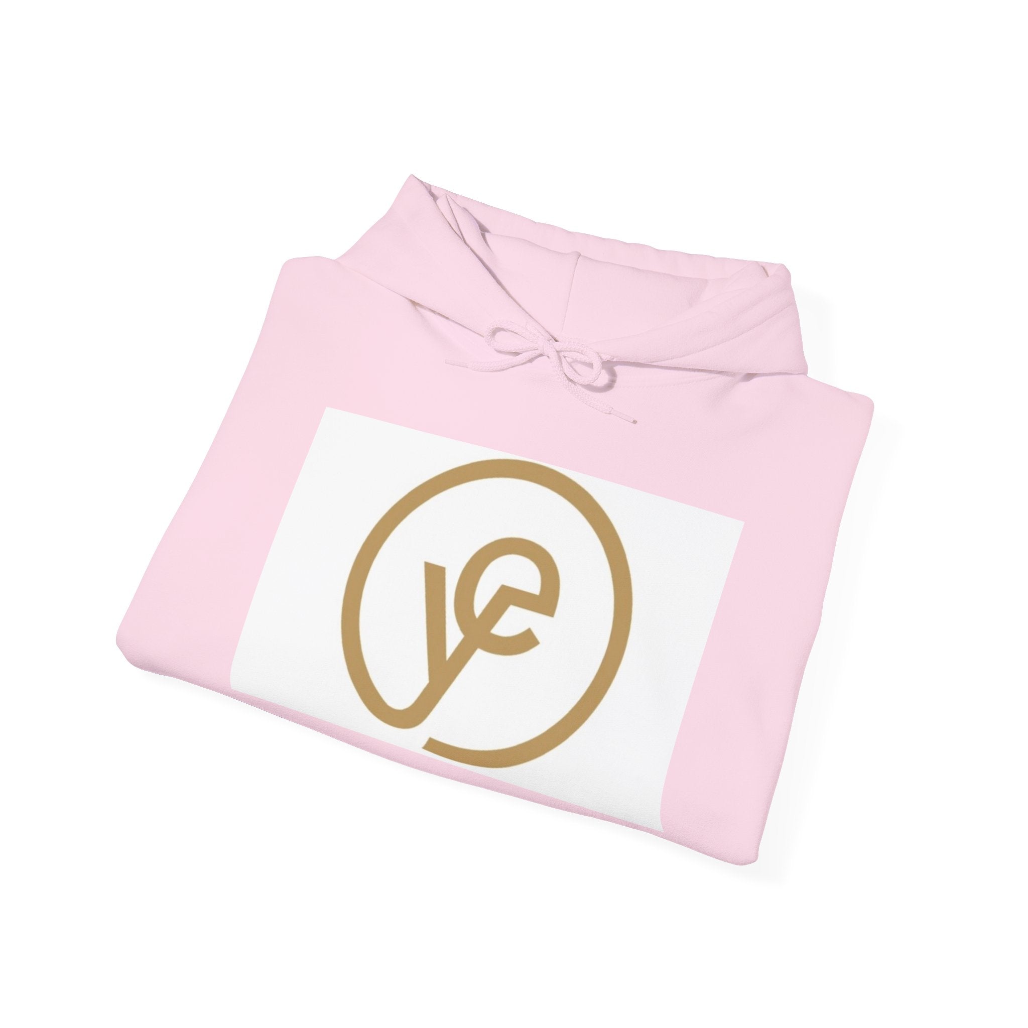 Yoduvh Essentials Logo Hoodie — Minimal Gold Emblem Pullover