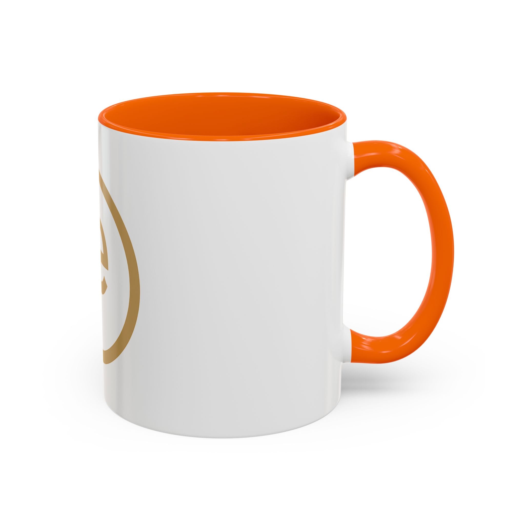 Gold Monogram Accent Coffee Mug — Elegant 've' Logo Ceramic Mug (11/15oz)