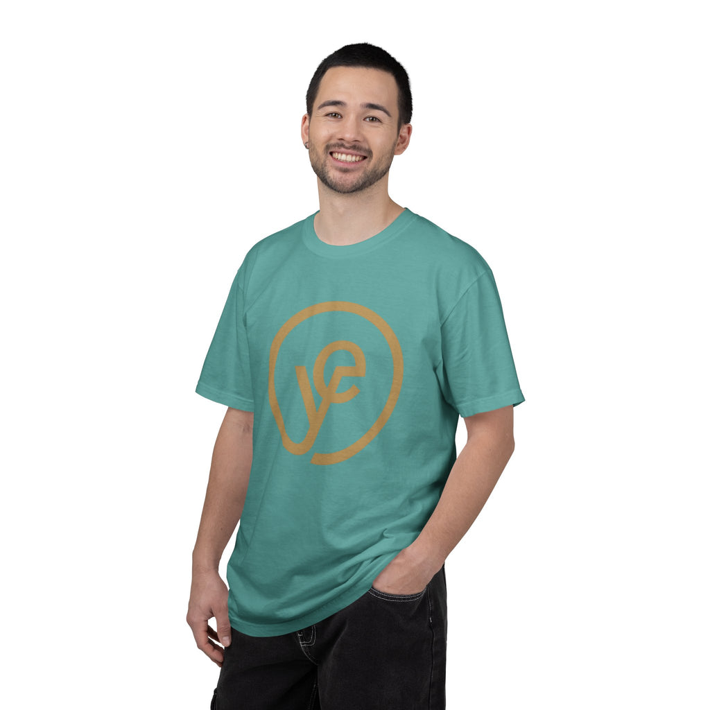 Logo T-Shirt — Minimal Gold 'yf' Circle Tee