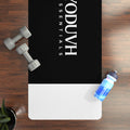 Yoga Mat — Black Rubber Mat with Gold YODUVH Essentials Logo