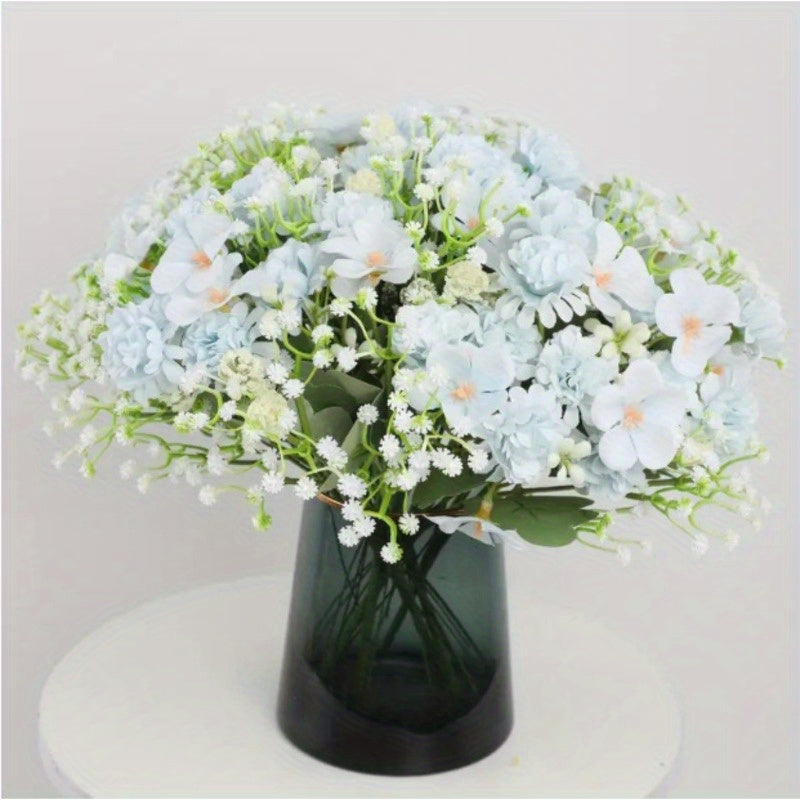 Zezzos 100 Pcs Baby's Breath Artificial Flowers, Fake Baby's Breath Flowers Artificial Bulk White Gypsophila Bouquets Real Touch