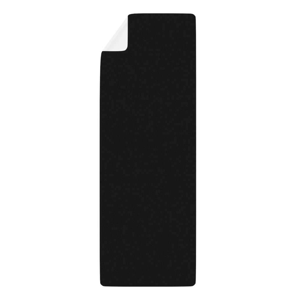 Yoga Mat — Black Rubber Mat with Gold YODUVH Essentials Logo