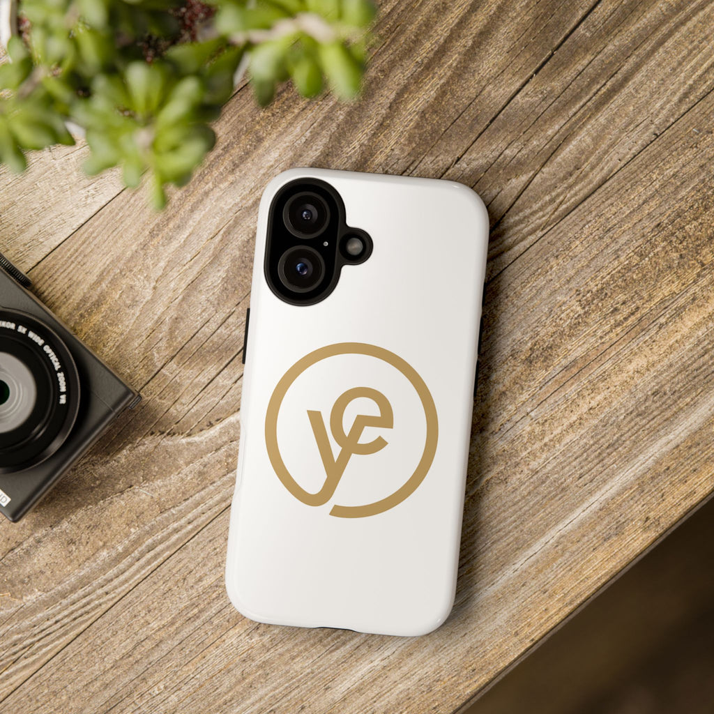 Gold Monogram Tough Phone Case — Sleek Protective iPhone Cover