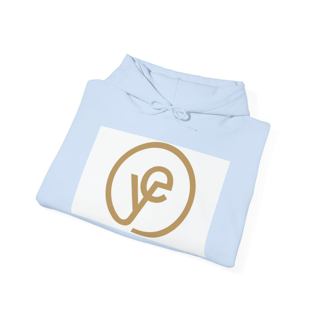 Yoduvh Essentials Logo Hoodie — Minimal Gold Emblem Pullover