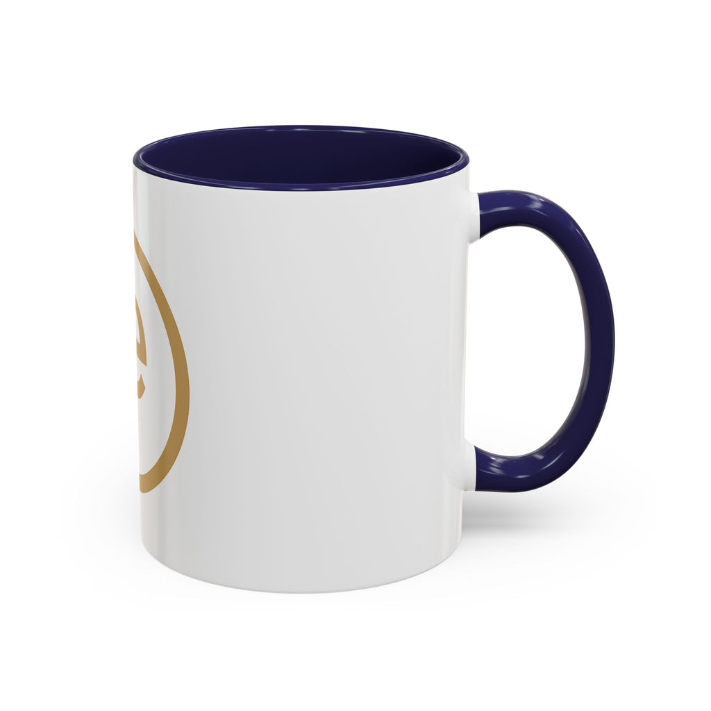 Gold Monogram Accent Coffee Mug — Elegant 've' Logo Ceramic Mug (11/15oz)