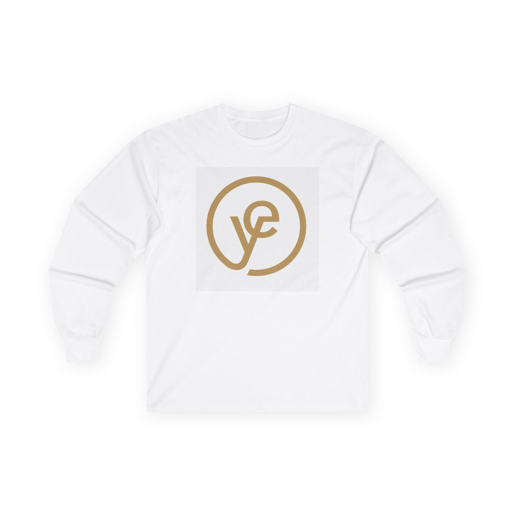 Long Sleeve Tee — Gold Circle Monogram "VF" Minimal Logo