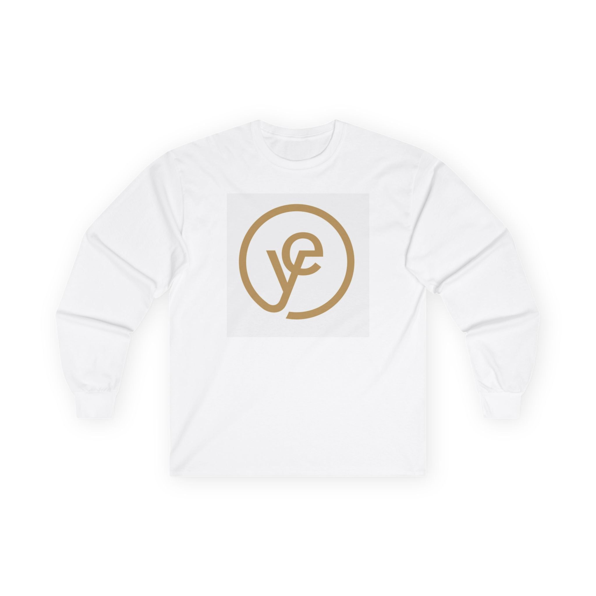 Long Sleeve Tee — Gold Circle Monogram "VF" Minimal Logo