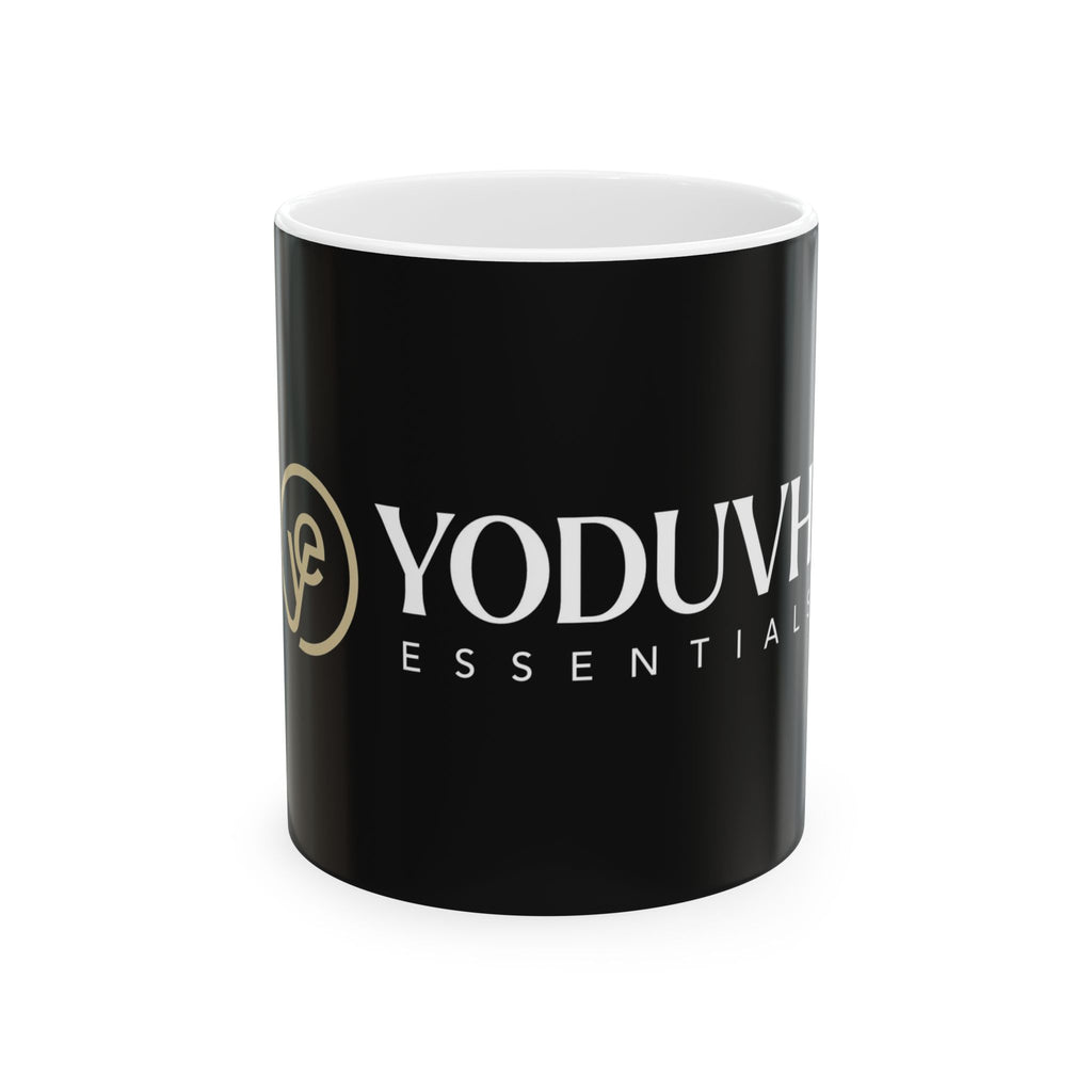 Yoduvh Essentials Black Logo Ceramic Mug (11oz & 15oz)
