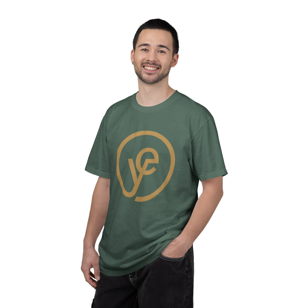 Logo T-Shirt — Minimal Gold 'yf' Circle Tee
