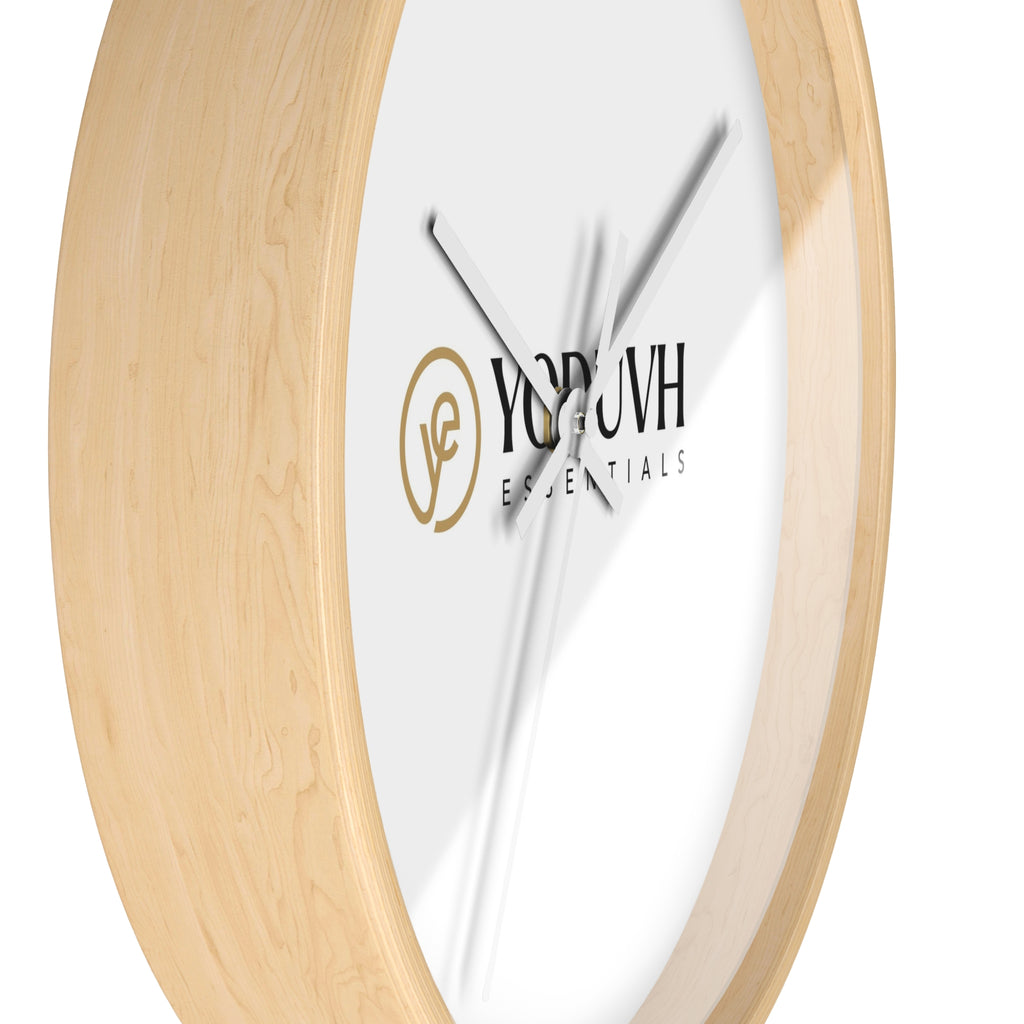 Minimalist Gold Monogram Wall Clock — Modern Circle Initial Design