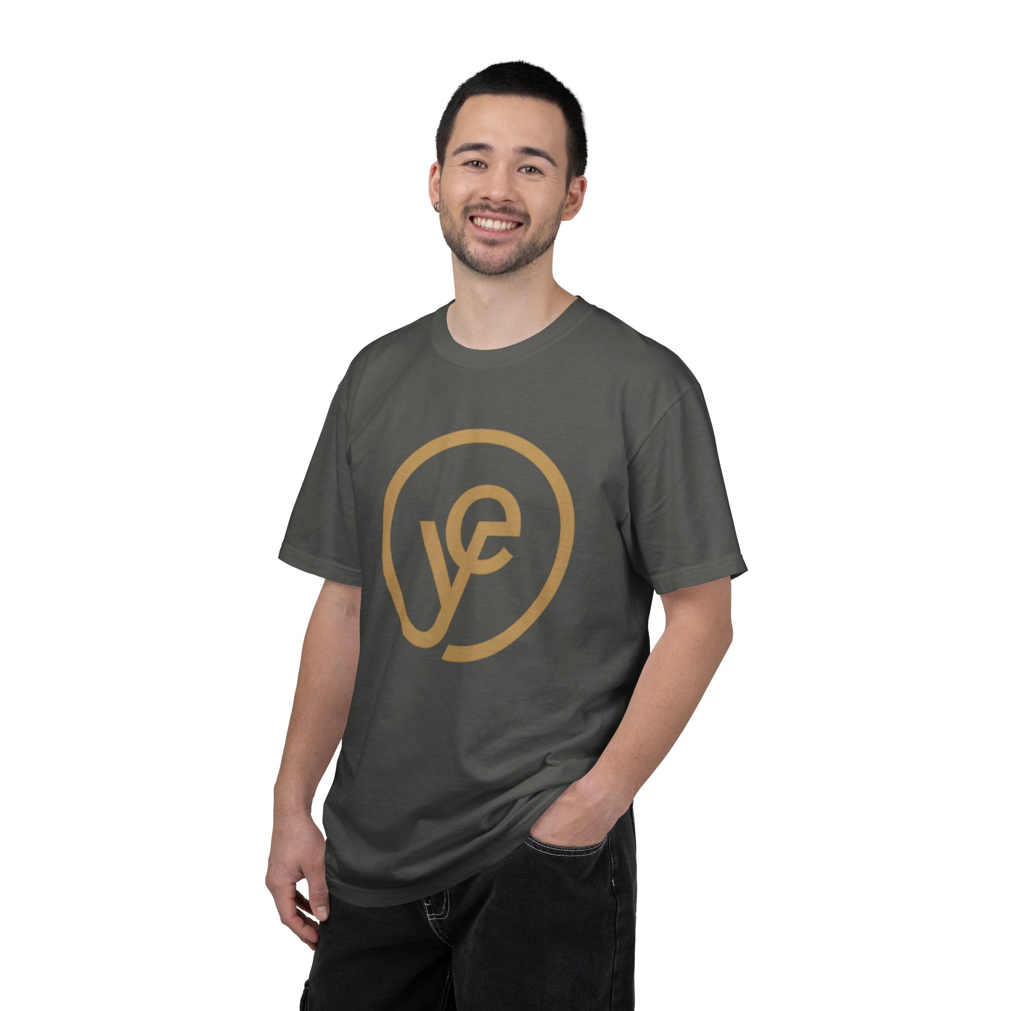 Logo T-Shirt — Minimal Gold 'yf' Circle Tee