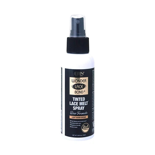 Ebin New York Wonder Lace Bond Tinted Lace Melt Spray 3.38oz/ 100ml - Strong Hold, Natural Tint, Perfect for Invisible Lace