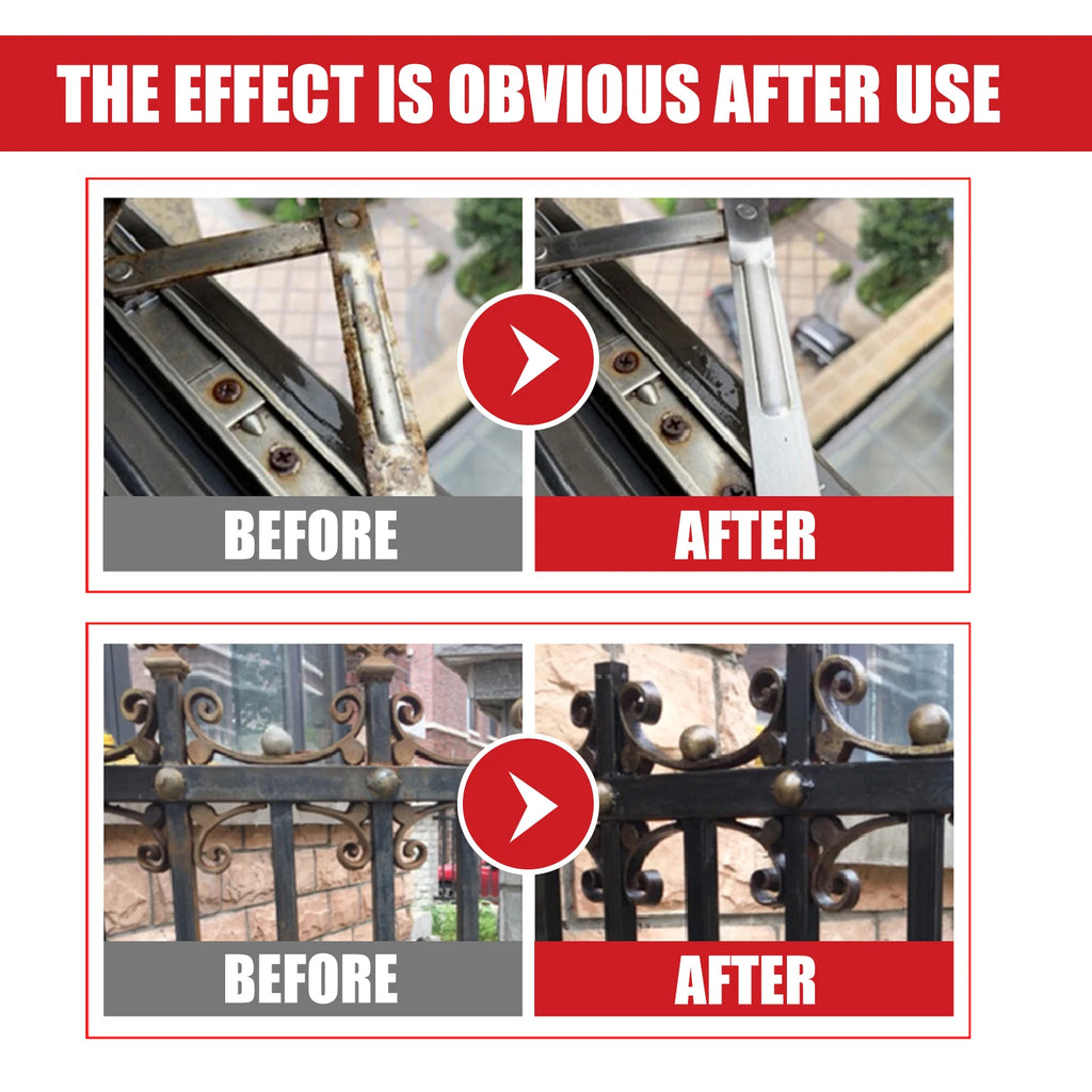 Water-based Metallic Paint Antirust Primer Refurbishment Rust Prevention Iron Metal Surface Clean Protect Rust Removal Paint
