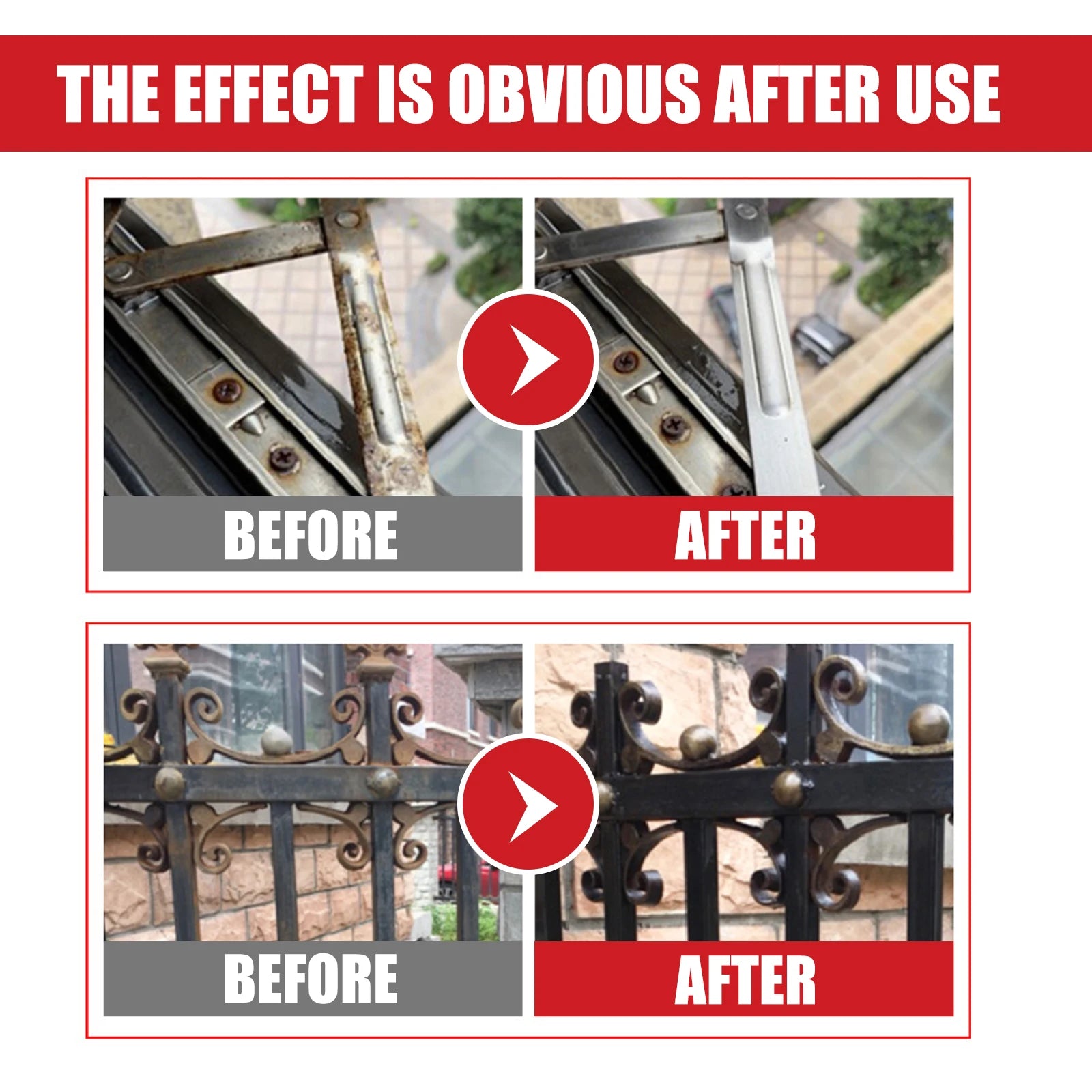 Water-based Metallic Paint Antirust Primer Refurbishment Rust Prevention Iron Metal Surface Clean Protect Rust Removal Paint
