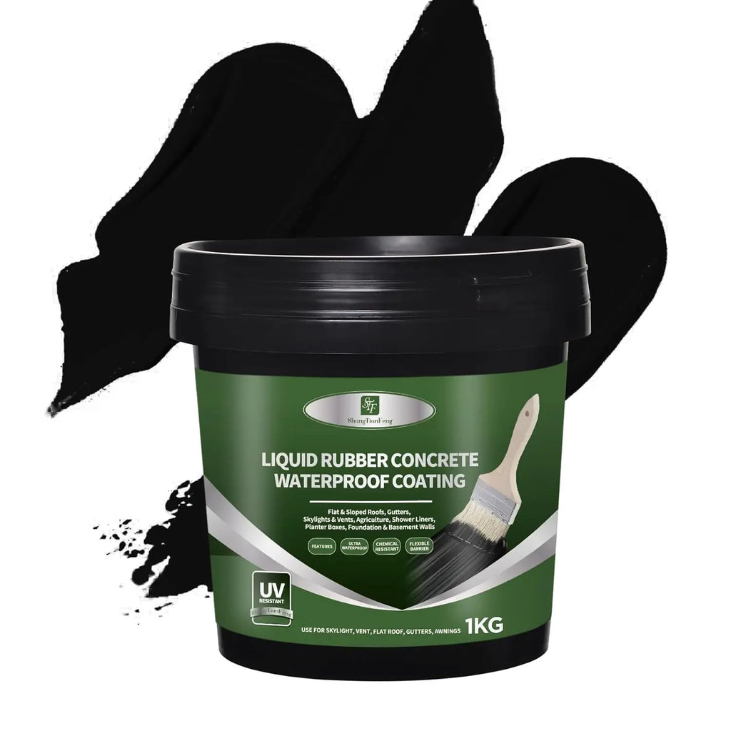 Liquid Rubber Waterproof Sealant-Roof Sealant Waterproof Black, 32 fl Oz Flexible