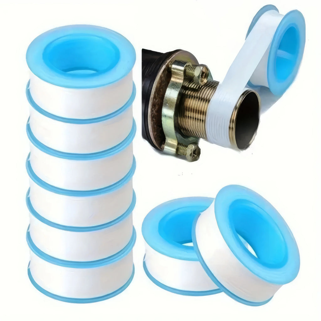 10 Rolls of Blue Sealing Tape, Self-adhesive Waterproof Sealing Tape - Suitable for Water Pipes, Shower Heads, Kitchen Sinks