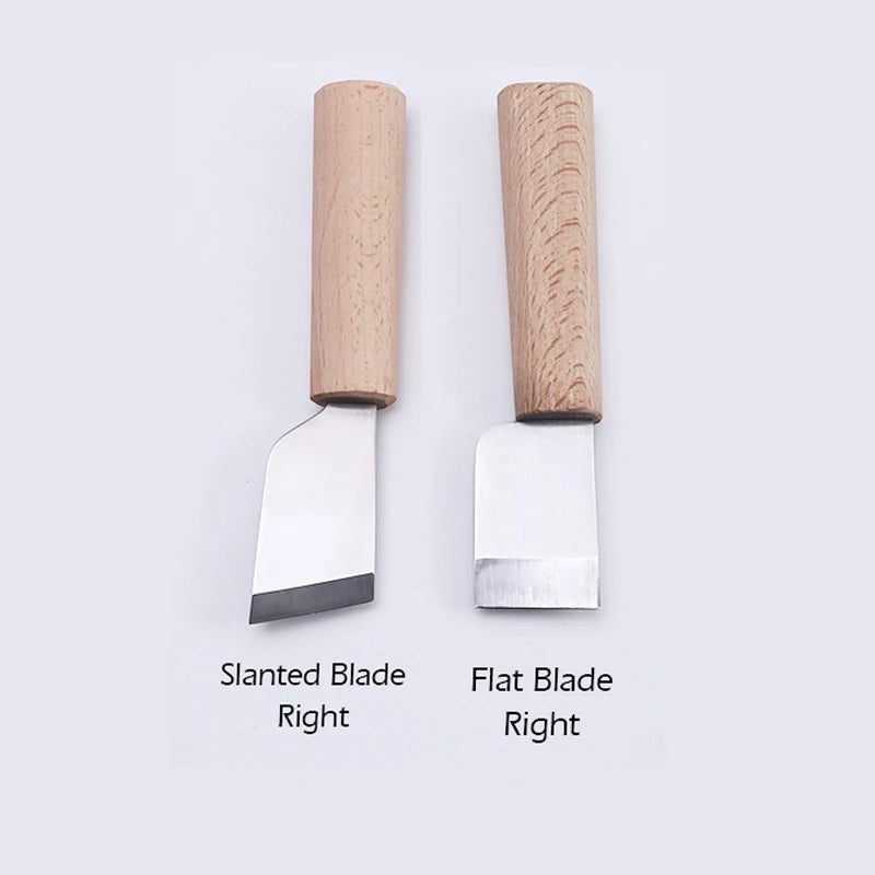 WUTA Professional Leather Craft Cutting Knife DIY Craft Knife Sharping Skiving Tool High Speed Steel Blade Right/Left Handed