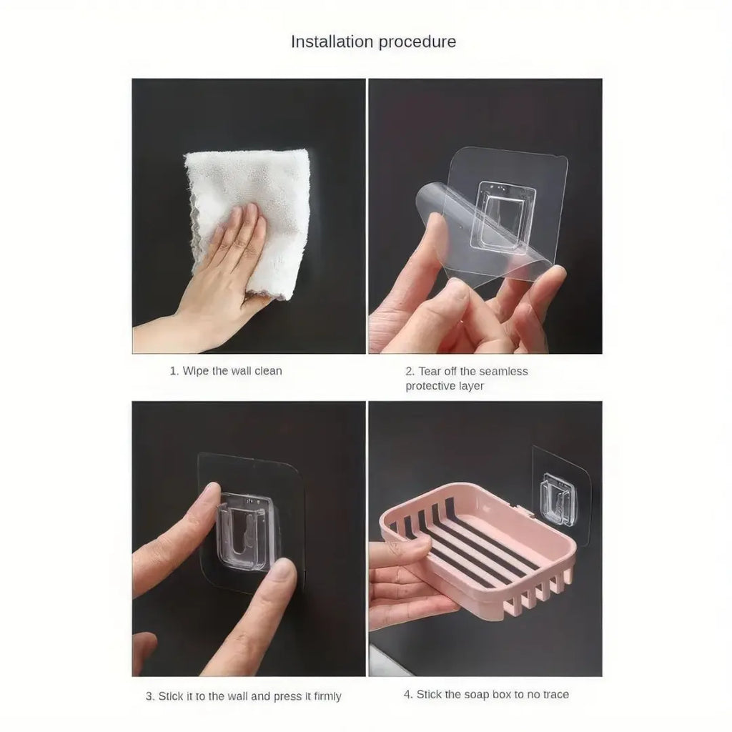 1Set Simple Soap Dish Drain Soap Tray Plastic Rectangular Soap Holder Soap Holder Bathroom Minimalist Soap Storage Rack Bathroom