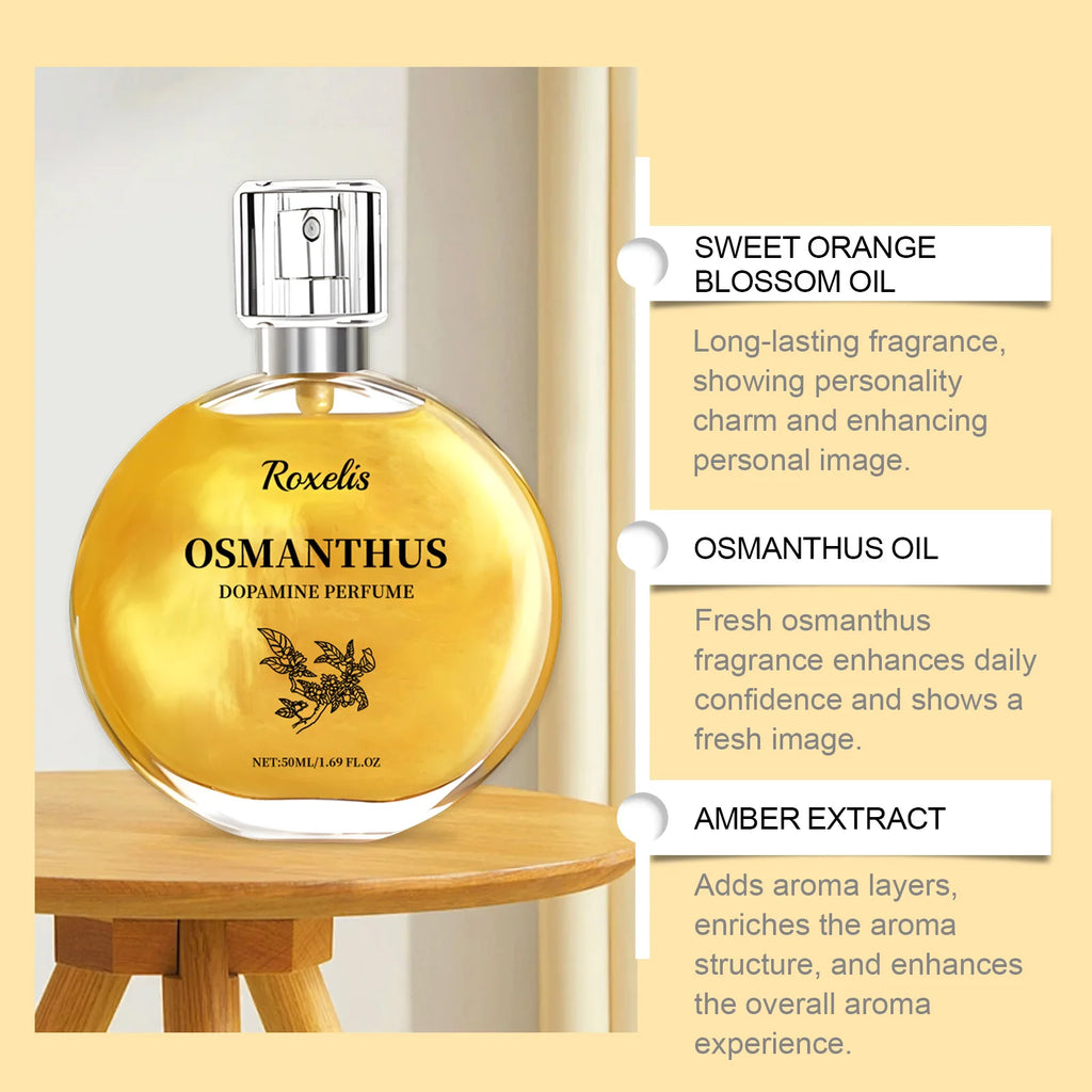 Roxelis Osmanthus Gold Plated Perfume Lasting Fragrance Natural Fresh Moisturizing Charm Lingering Fragrance Fine Perfume Spray
