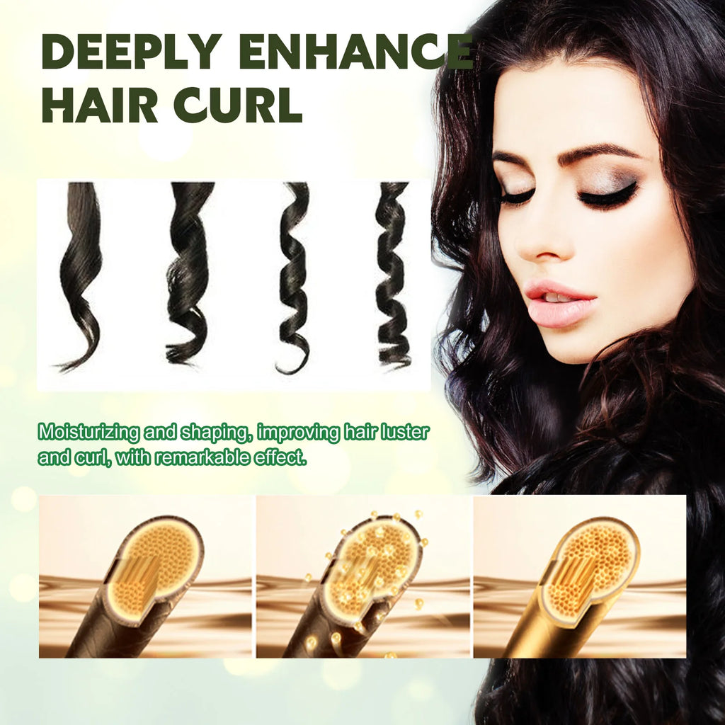Jayusing Fluffy Curly Hair Styling Mousse Hydrating Moisturizing Care Anti-frizz Elastic Foam Style Intense Curl Defining Spray