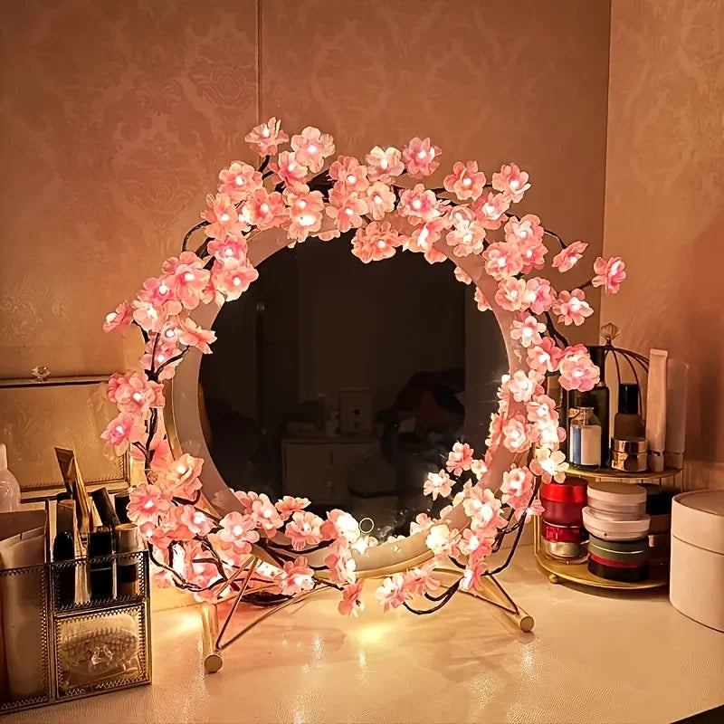 Cherry Blossom 96 Led USB Tree Branch Rattan Lights 8 Modes Colorful String Lamp Valentine Christmas Wedding Bedroom Decoration