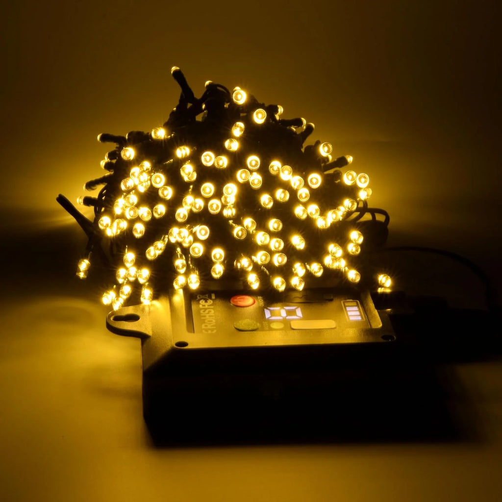 300 LEDs Solar Fairy Lights for Christmas,Parties,Wedding,Garden,Patio,Fence,Decor with Remote Control(Warm,32m)