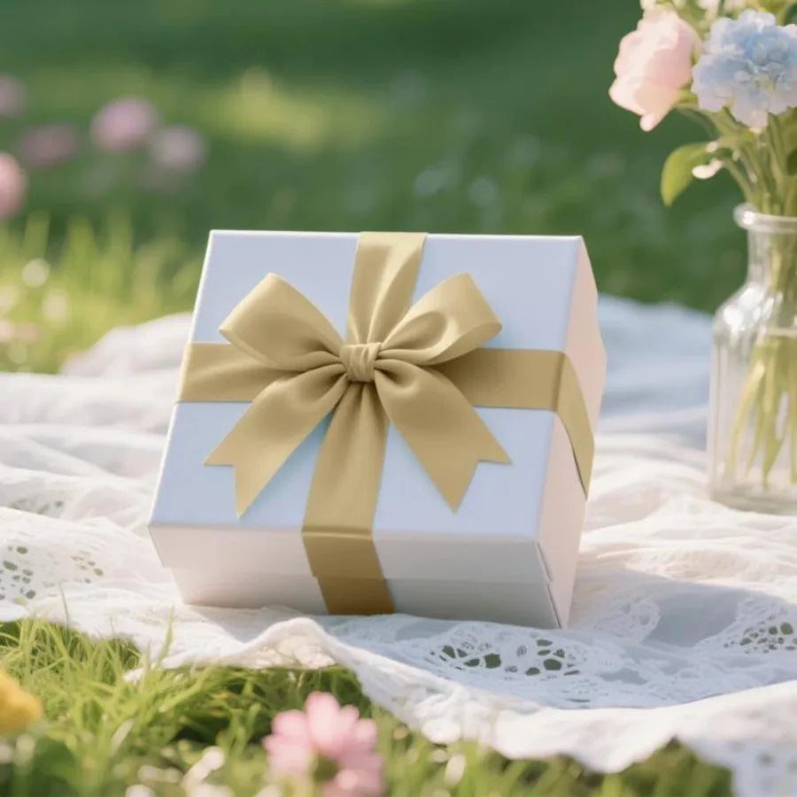 2 Piece Gold Ribbon, Suitable for Gift Packaging/decoration, Floral Design, Handmade Creation, The Best Choice for Christmas