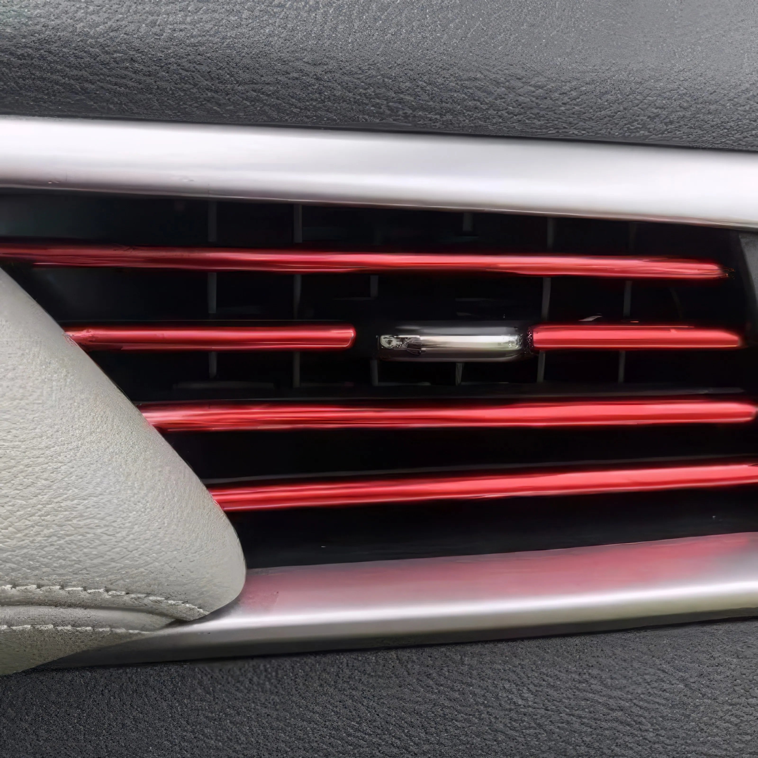 10/20 Decorative Strips in Red, Bendable, Tool Free, Suitable for Small Cars and Car Air Conditioning Vents