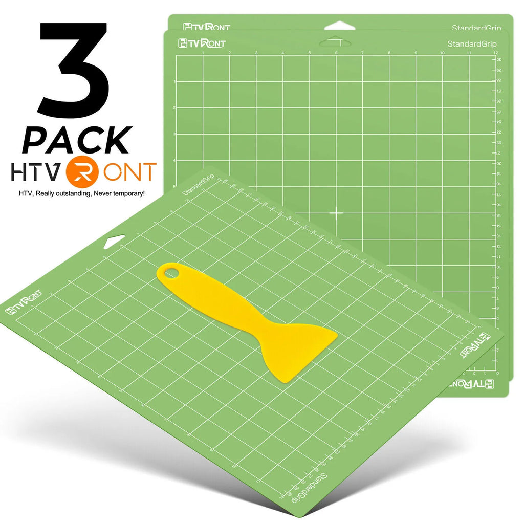 HTVRONT 6/3 Pack 12x12in Mixed Colors PVC Adhesive Cutting Mat Base Plate Tool Pad for Cricut Explore Air/Air2/Maker DIY Machine
