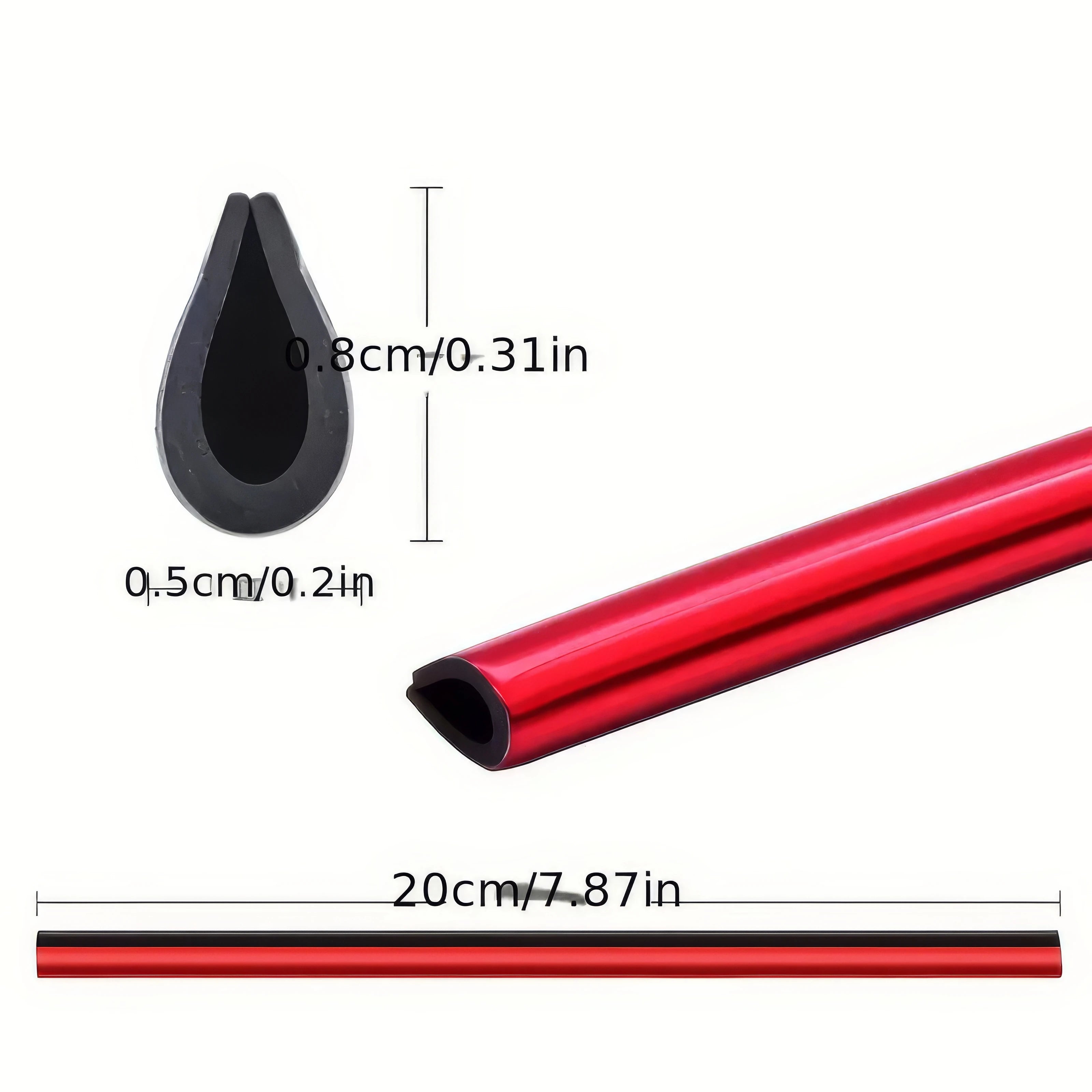 10/20 Decorative Strips in Red, Bendable, Tool Free, Suitable for Small Cars and Car Air Conditioning Vents