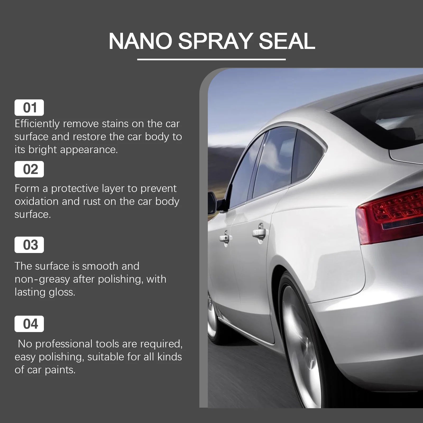 Homonth Car Nano Coating Spray Clean Car Paint Remove Scratch Polishing Enhance Paint Gloss Dustproof Waterproof Car Nano Spray